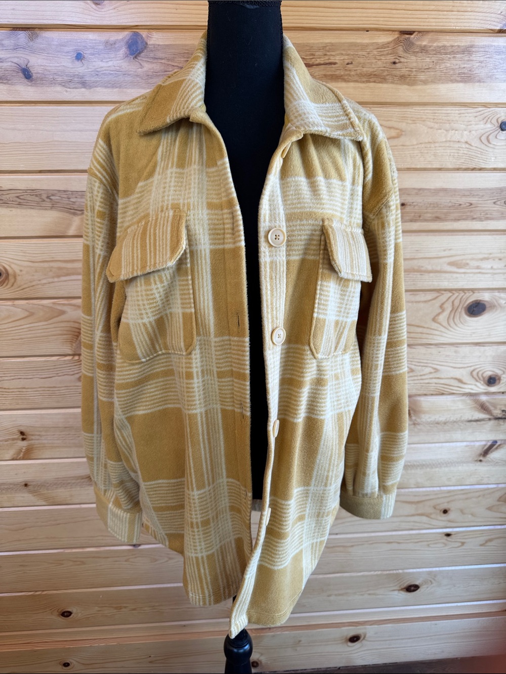 Z Supply Women’s Mustard Plaid Shirt Jacket